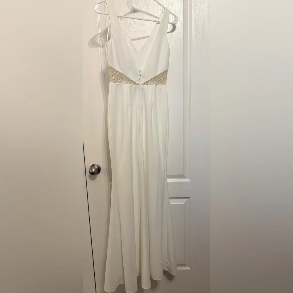 Lulu's White Lace Detail Maxi Dress - Picture 2 of 8